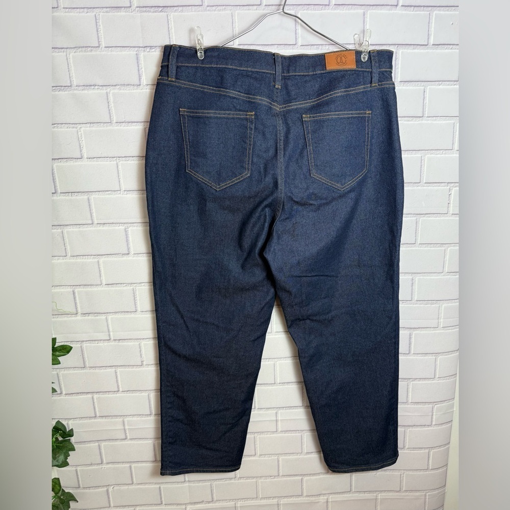 Lands' End Size 16 High Rise Straight Leg Blue Jeans - Picture 8 of 12